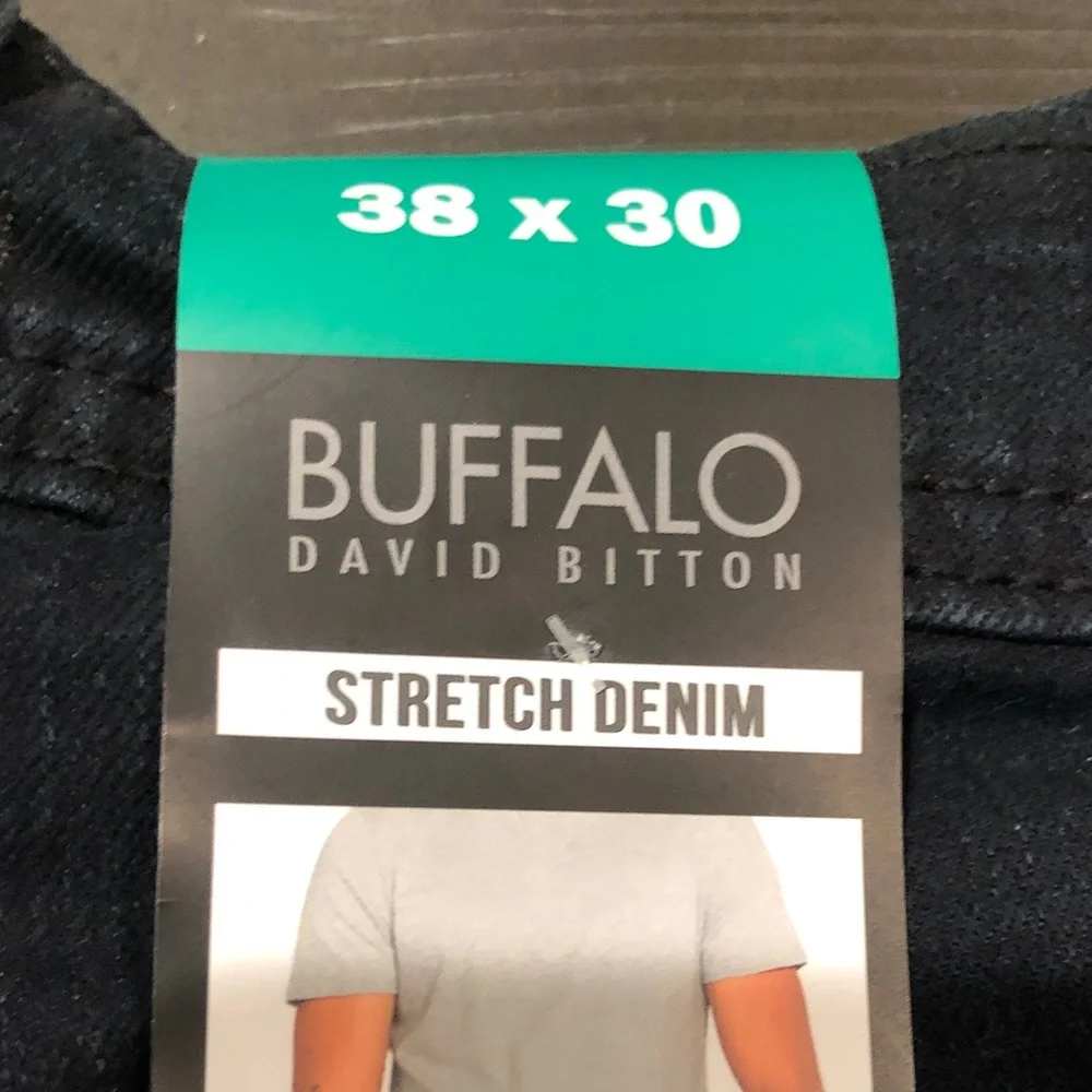 Buffalo David Bitton Men’s Black Straight Stretch Jeans